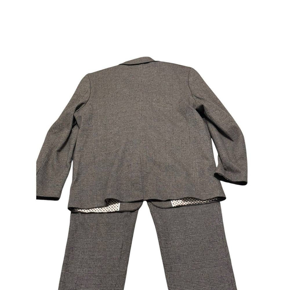 Men's TruClothing Vintage Collection 46R Blazer 40R Pants Brown & Black Preowned - Picture 9 of 12